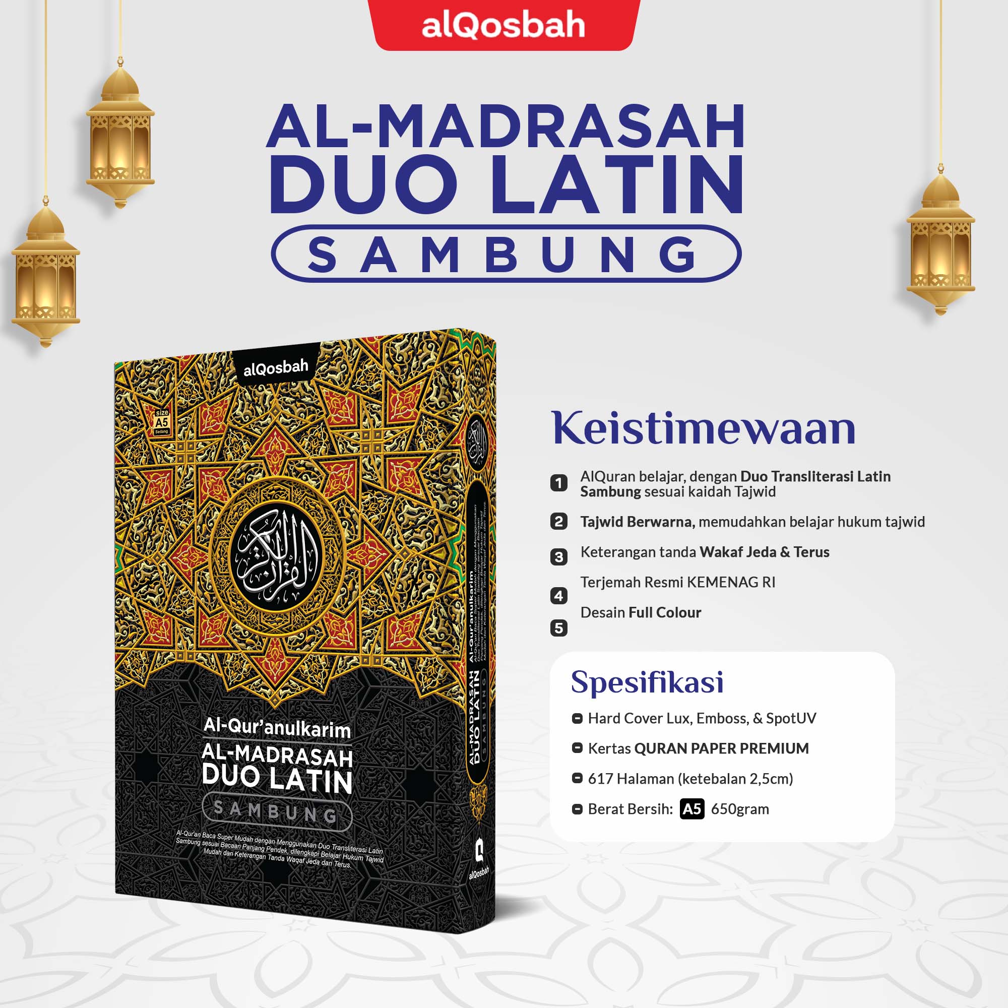 Al-Madrasah Duo Latin Sambung Ukuran A5