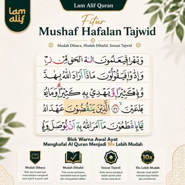 Al-Quran Hafalan Tajwid LAM ALIF A5 Non Terjemah