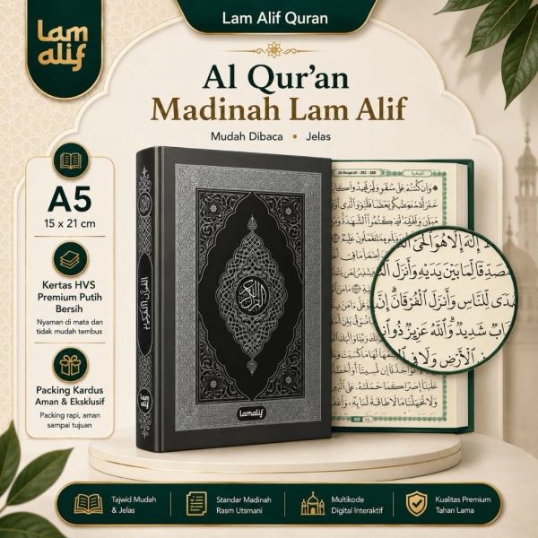 Al-Quran Nabawi LAM ALIF A5 Standar Madinah Non Terjemah