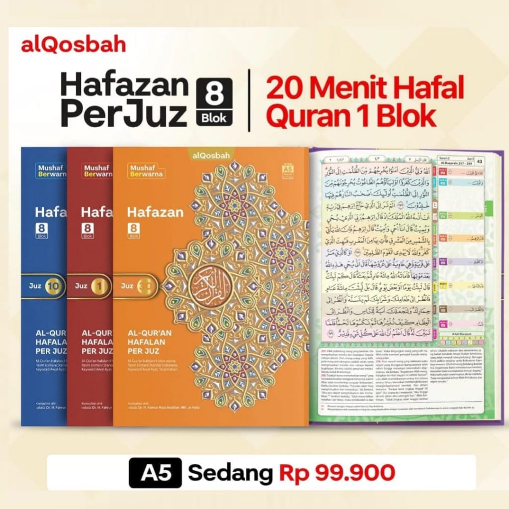 Al-Qur'an Hafazan Per Juz A5 (30 Juz)