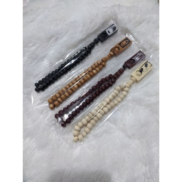 Tasbih kayu 33 butir Kemasan Plastik 50 pcs