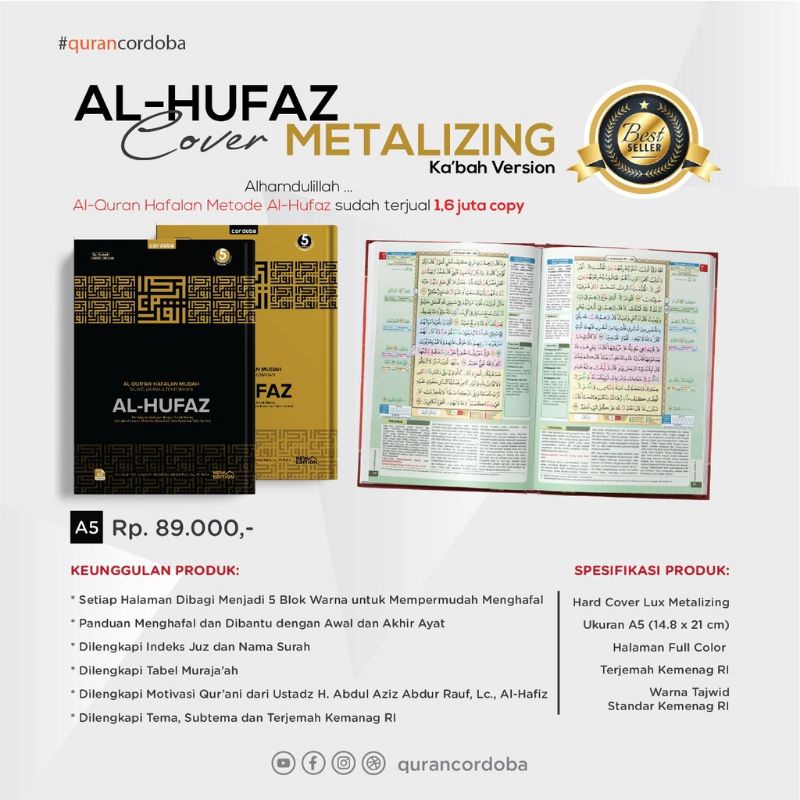 Al-Qur'an Hafalan Al-Hufaz Ka'bah (HC) A5