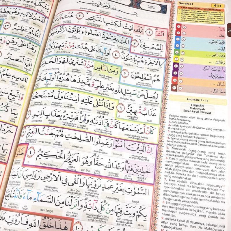Al-Qur'an Hafazan Perkata 7 Kotak Tajwid Warna (HC) A5