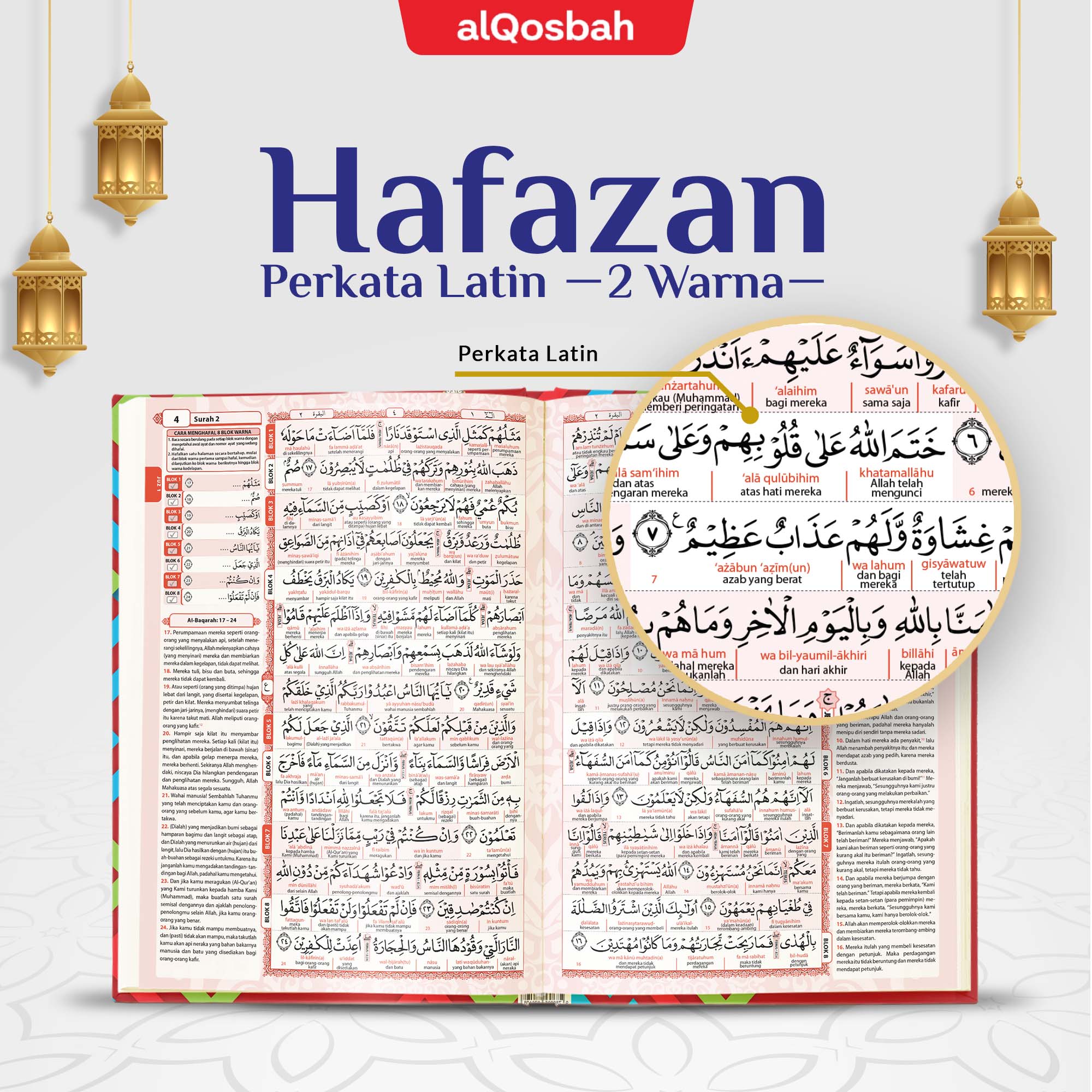 Al Quran Mubarok Perkata Latin 2 Warna A5
