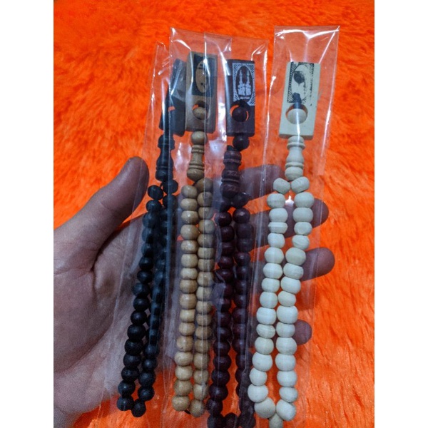 Tasbih kayu 33 butir Kemasan Plastik 50 pcs