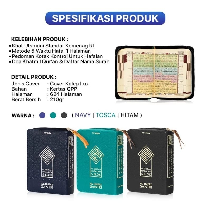 Al-Qur'an Al-Hufaz Santri Resleting B7