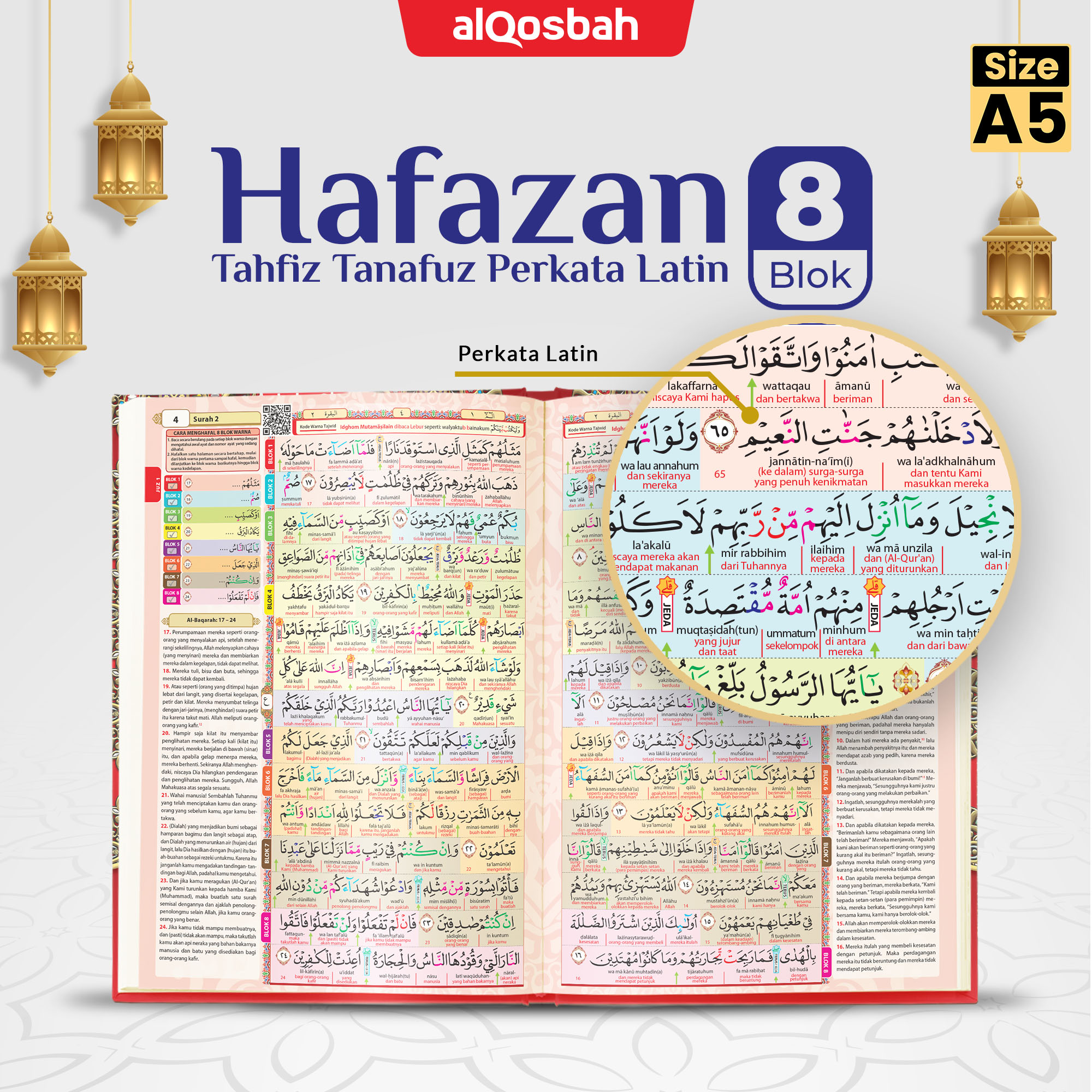 Al Quran Hafazan 8 Tahfiz Tanafus Perkata Latin 4 Kode (Q) A4