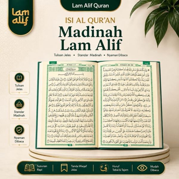 Al-Quran Nabawi LAM ALIF A5 Standar Madinah Non Terjemah