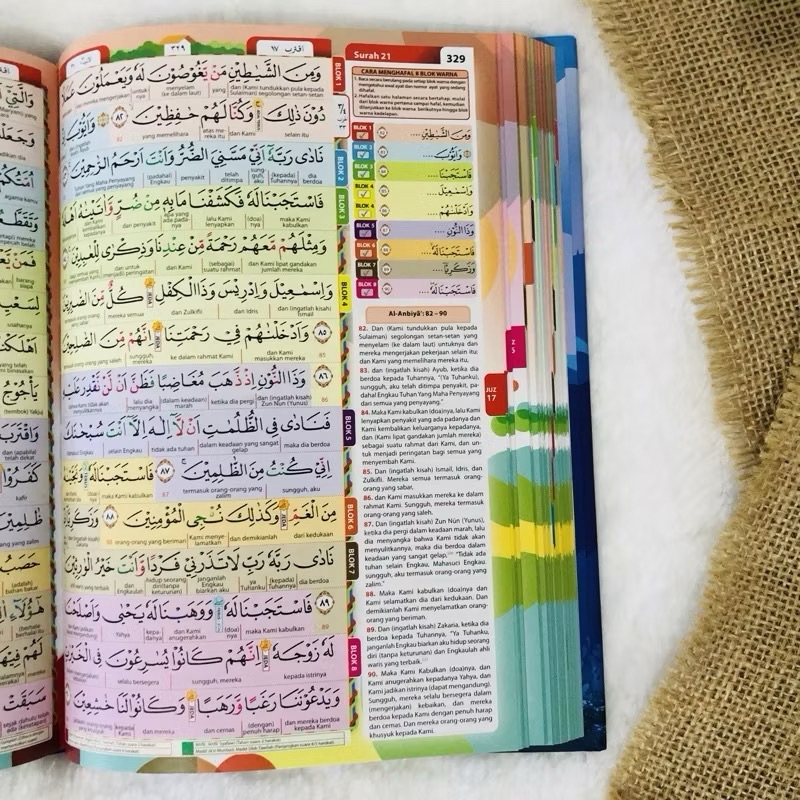 Al-Qur’an Hafazan Tahfiz Junior A5 – 8 Blok & Terjemah Perkata