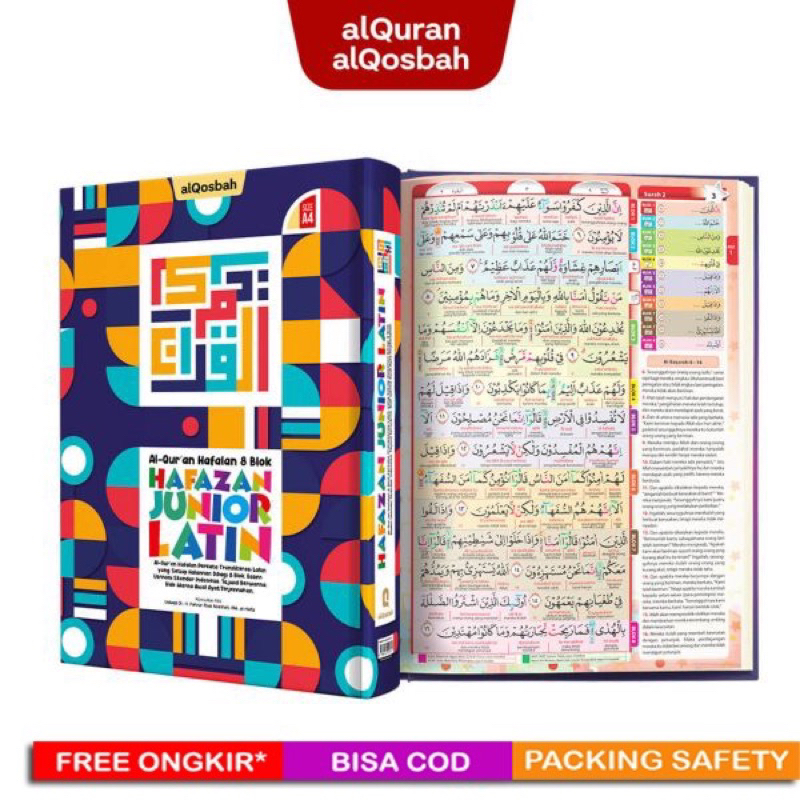 Al-Qur'an Hafazan Junior Latin 8 Blok Warna (HC) A4