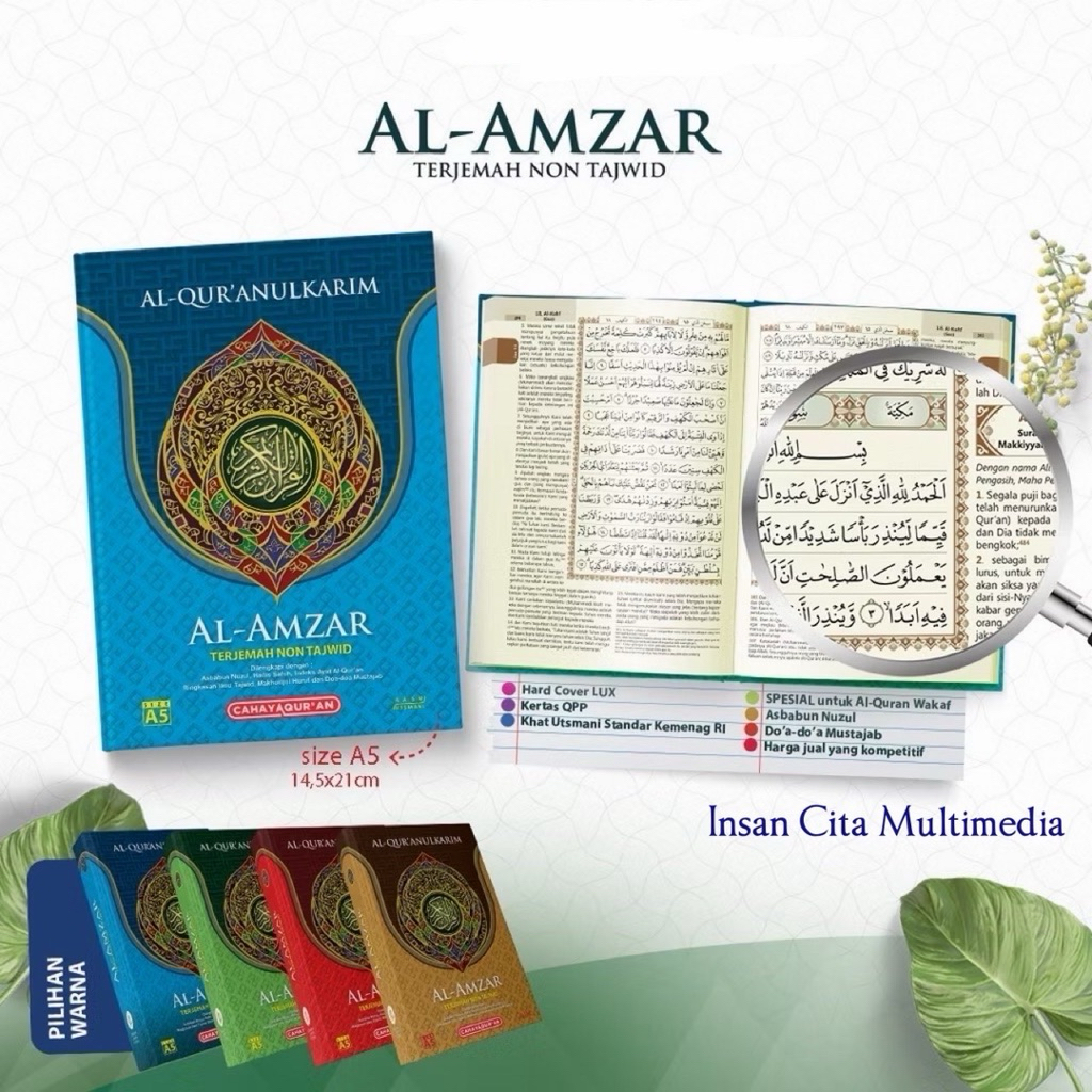 Al-Qur'an Al-Amzar Terjemah Non-Tajwid (HC) A5