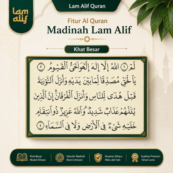 Al-Quran Nabawi LAM ALIF A5 Standar Madinah Non Terjemah