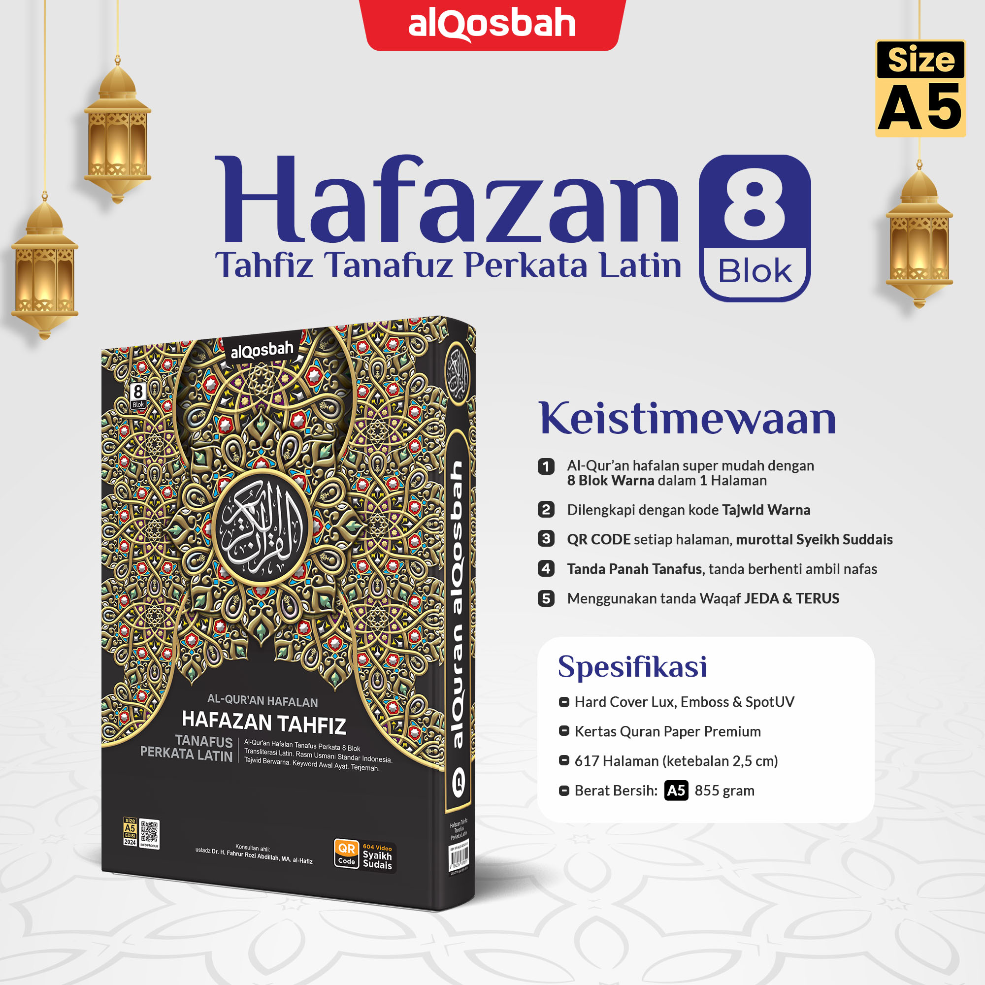 Al Quran Hafazan 8 Tahfiz Tanafus Perkata Latin 4 Kode (Q) A5