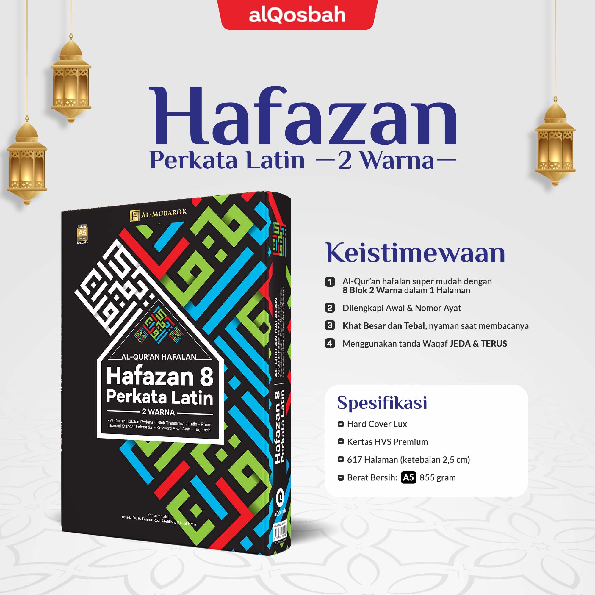 Al Quran Mubarok Perkata Latin 2 Warna A5
